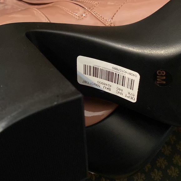 Gianni Bini Pink Patent Leather Platform Boots, Size 8, NEW - Picture 8 of 8